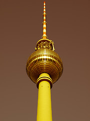 Image showing Retro looking Berlin Fernsehturm