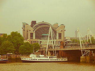 Image showing Retro looking Charing Cross London