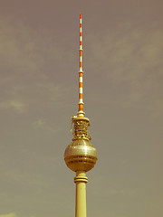 Image showing Retro looking TV Tower, Berlin