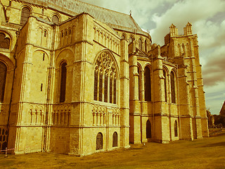 Image showing Retro looking Canterbury Cathedral