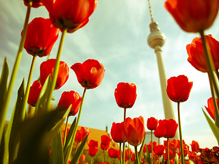 Image showing Retro looking TV Tower, Berlin