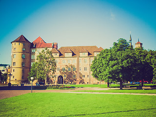 Image showing Retro look Altes Schloss (Old Castle) Stuttgart