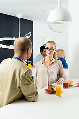 Image showing Businesspeople In Office Cafeteria