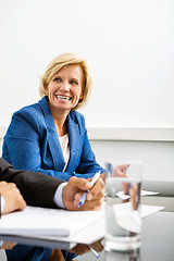 Image showing Happy Businesswoman In Conference Room