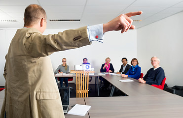 Image showing Entrepreneur Giving Presentation To Colleagues