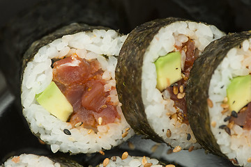 Image showing Sushi in sushi bar