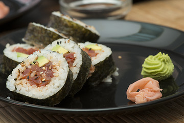 Image showing Sushi in sushi bar