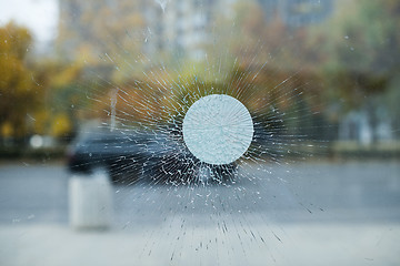 Image showing Cracked glass