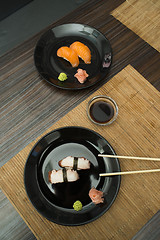 Image showing Sushi in sushi bar