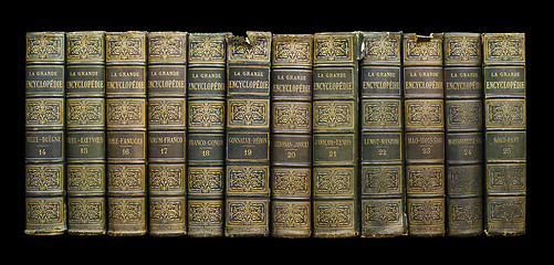 Image showing Old books on shelf