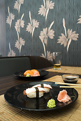 Image showing Sushi in sushi bar