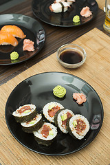 Image showing Sushi in sushi bar