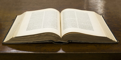 Image showing Open old book