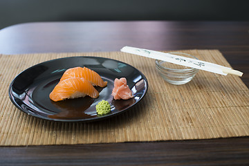 Image showing Sushi in sushi bar