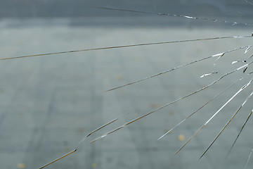 Image showing Cracked glass