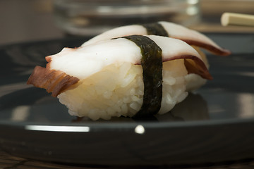 Image showing Sushi in sushi bar