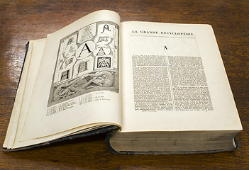 Image showing Open old book