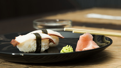 Image showing Sushi in sushi bar