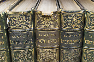Image showing Old books on shelf