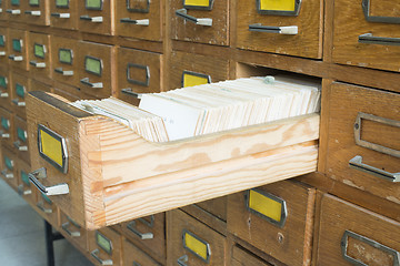 Image showing Old archive with drawers