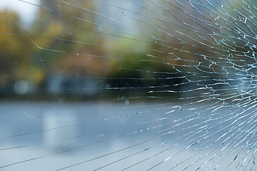 Image showing Cracked glass