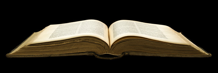 Image showing Open old book