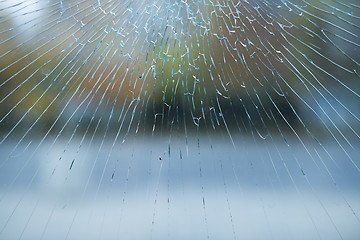 Image showing Cracked glass