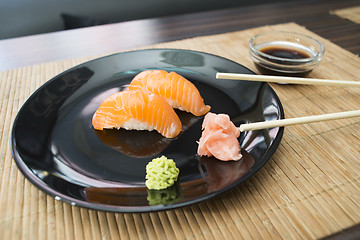 Image showing Sushi in sushi bar