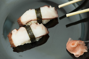 Image showing Sushi in sushi bar