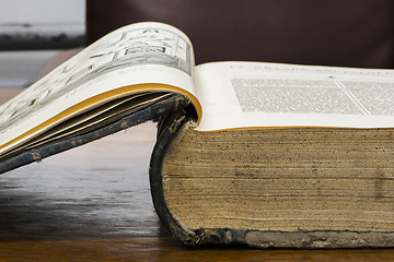 Image showing Open old book