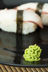 Image showing Sushi in sushi bar