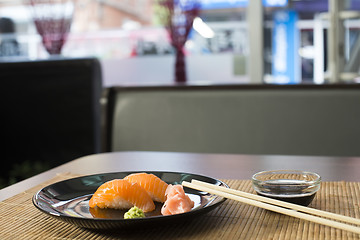 Image showing Sushi in sushi bar