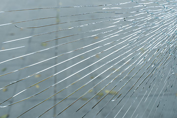 Image showing Cracked glass