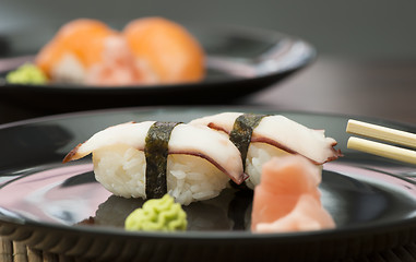 Image showing Sushi in sushi bar