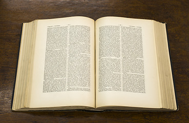 Image showing Open old book