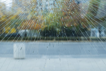 Image showing Cracked glass