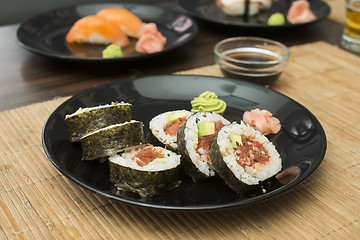 Image showing Sushi in sushi bar