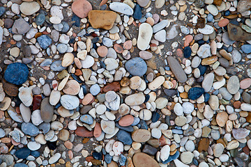 Image showing colored sea pebbles