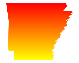 Image showing Map of Arkansas