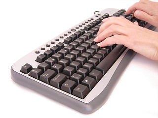 Image showing whriting on a keyboard