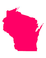 Image showing Map of Wisconsin