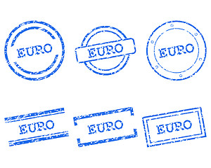 Image showing Euro stamps