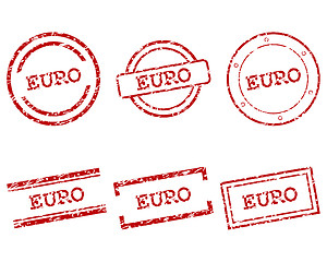 Image showing Euro stamps