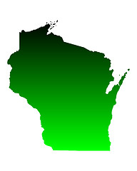 Image showing Map of Wisconsin