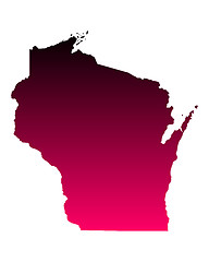 Image showing Map of Wisconsin