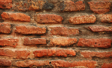 Image showing Red brickwork close-up