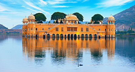 Image showing Water Palace at day - Jal Mahal Rajasthan, Jaipur, India