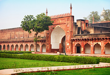 Image showing Gate of the old Indian Red Fort