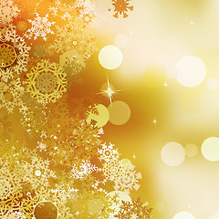 Image showing Festive gold Christmas with bokeh lights. EPS 10