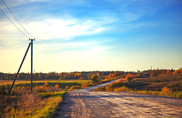 Image showing Road in autumn